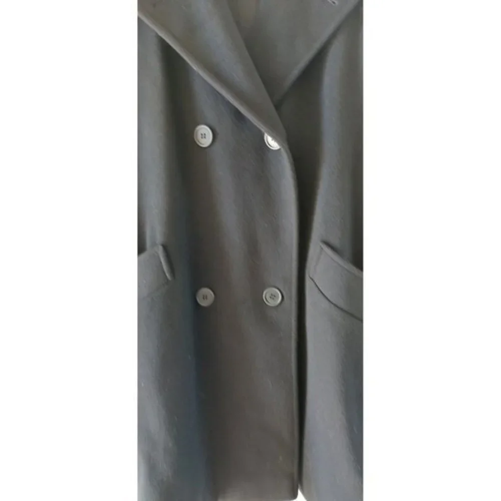 Black/Red Charles Klein Wool Maternity Peacoat‎ , Size Medium Never Worn